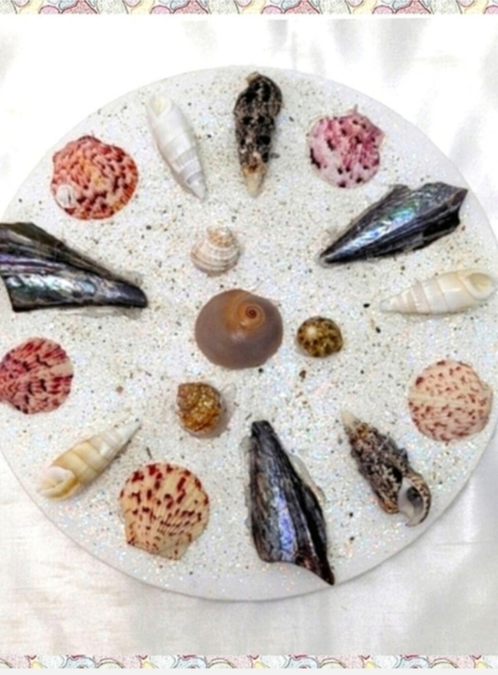 Seashell Art Wall Art. Home Decor Beach Art Coastal Home Goods - Picture 5 of 9